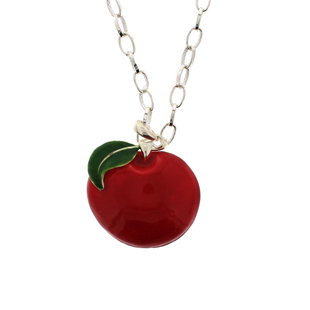 Zac's Alter Ego - Apple Necklace on a 69cm Chain Collier - Rouge